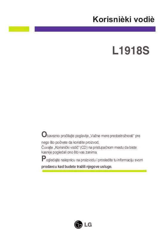 Mode d'emploi LG L1918S