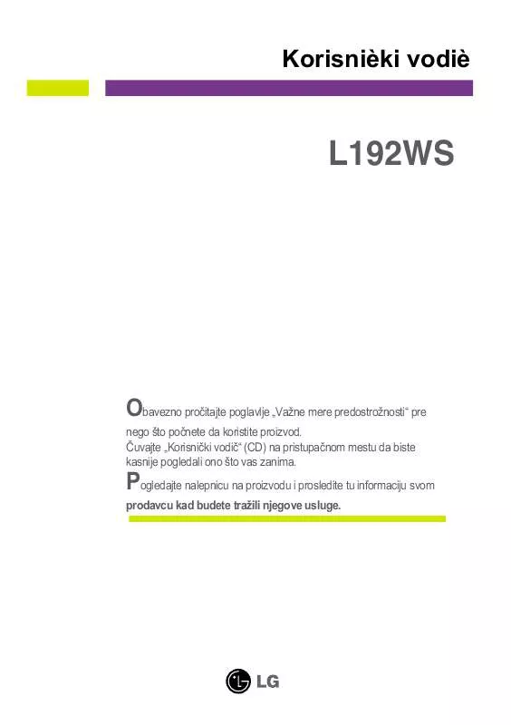 Mode d'emploi LG L192WS