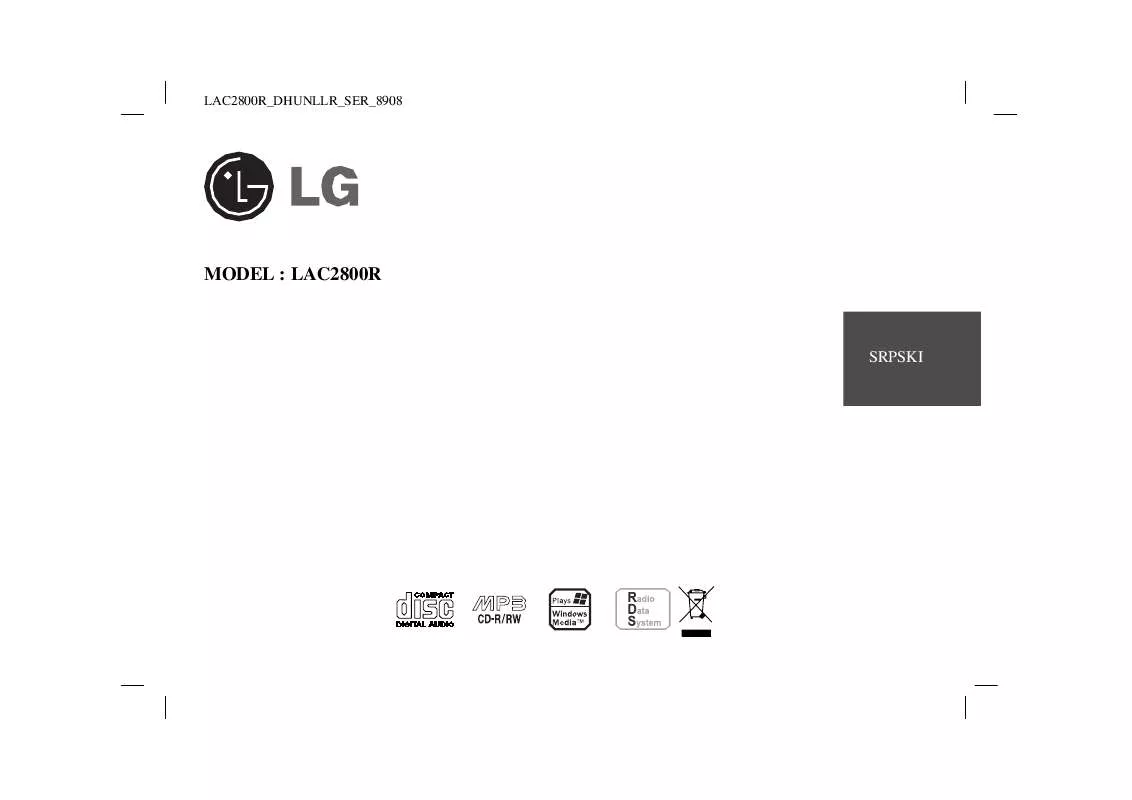 Mode d'emploi LG LAC-2800R