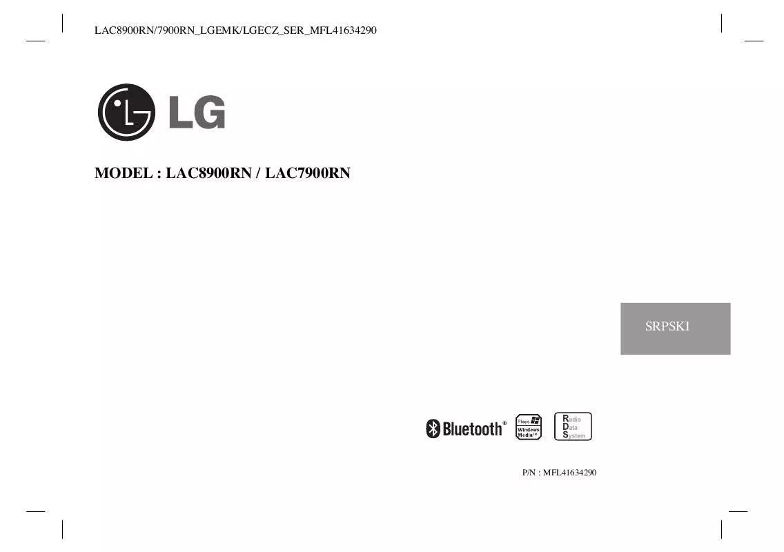 Mode d'emploi LG LAC-7900RN