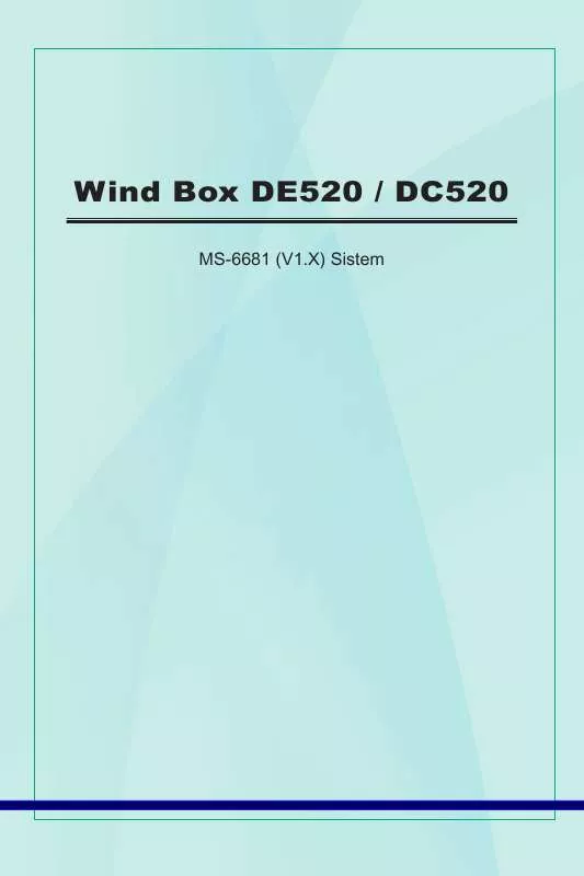 Mode d'emploi MSI WIND BOX DE520