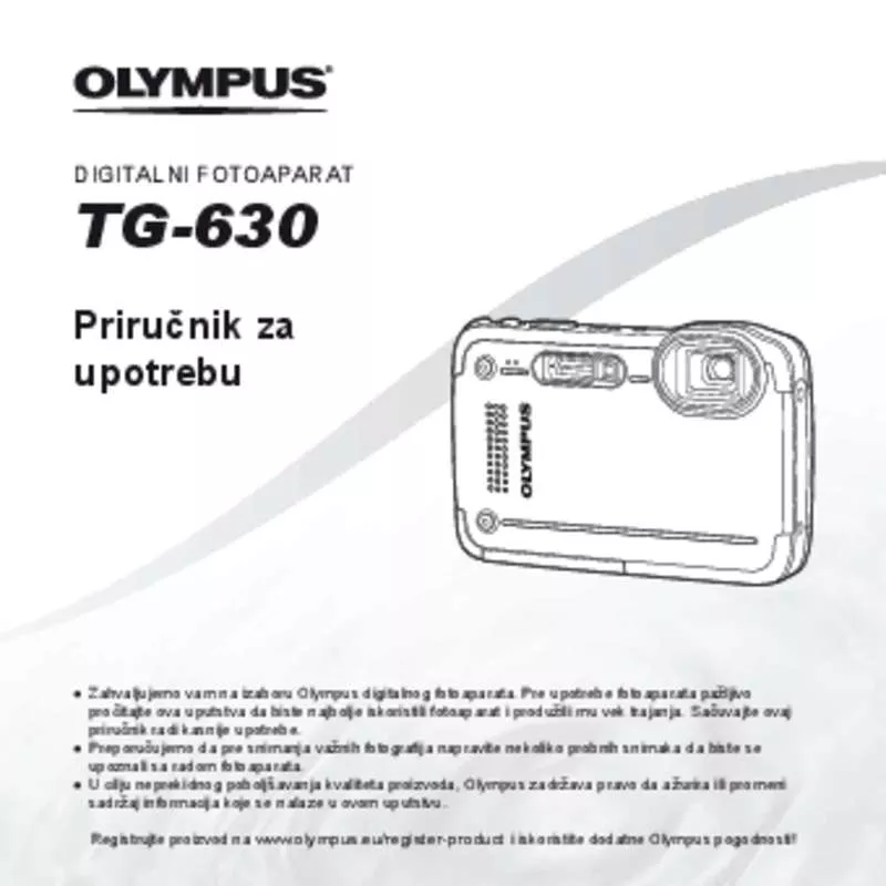 Mode d'emploi OLYMPUS TG-630
