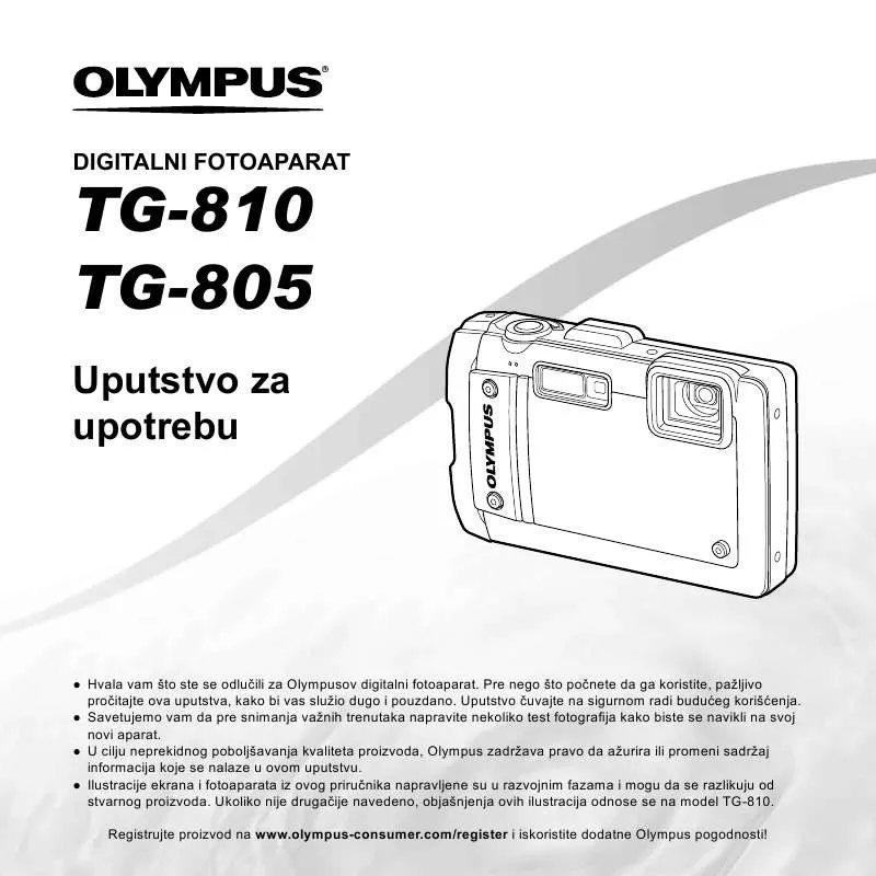 Mode d'emploi OLYMPUS TG-810