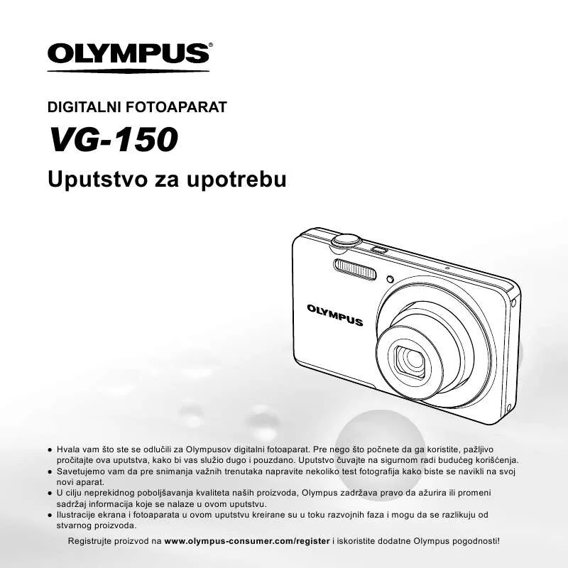 Mode d'emploi OLYMPUS VG-150