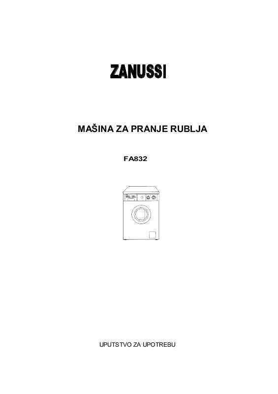 Mode d'emploi ZANUSSI FA832
