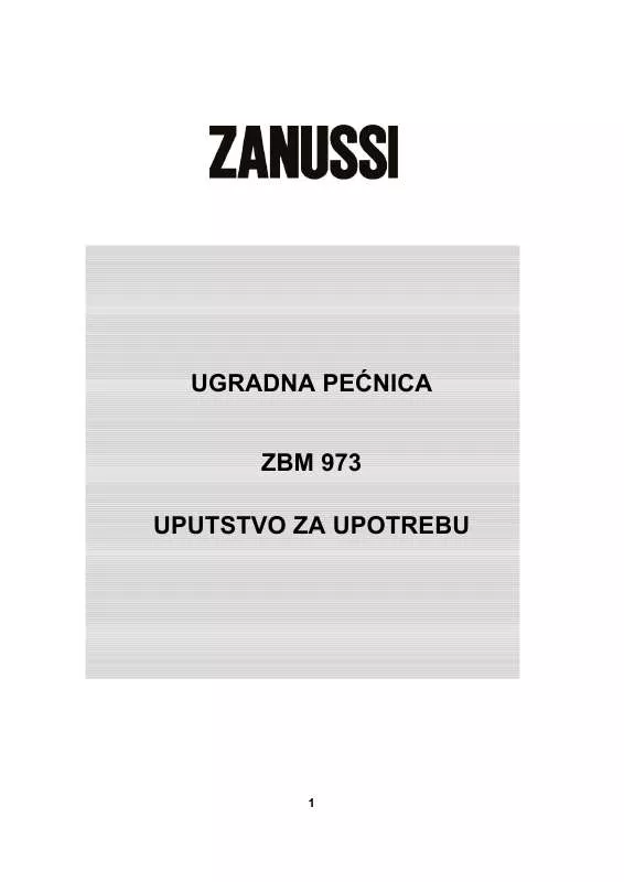 Mode d'emploi ZANUSSI ZBM973X