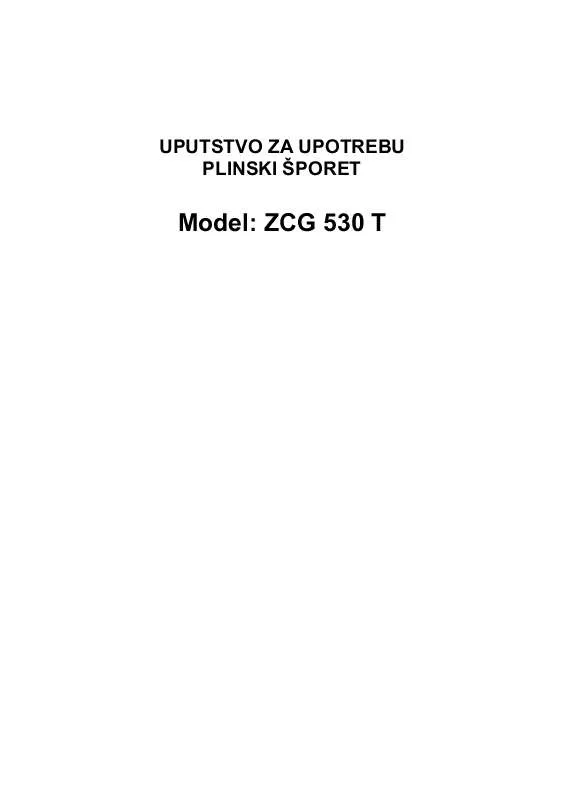 Mode d'emploi ZANUSSI ZCG530T