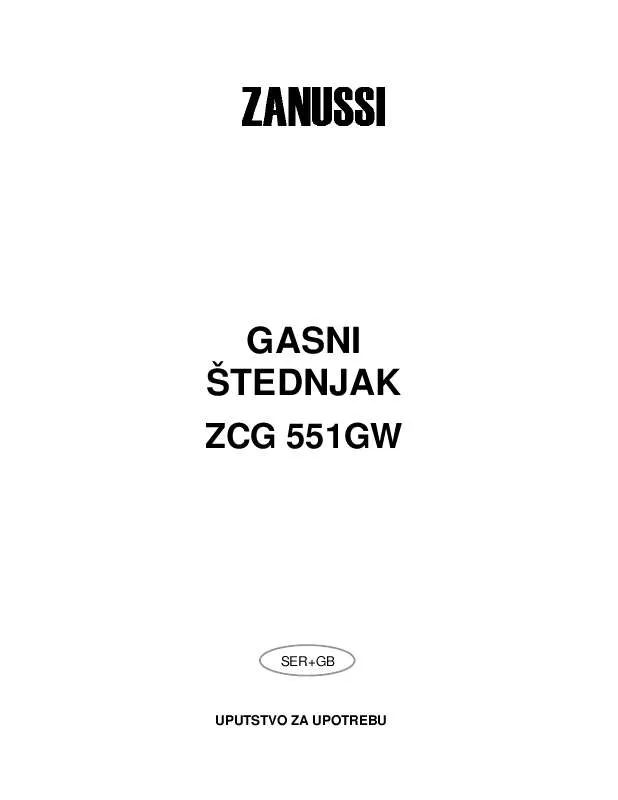 Mode d'emploi ZANUSSI ZCG551GW