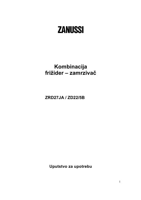 Mode d'emploi ZANUSSI ZD22/5B