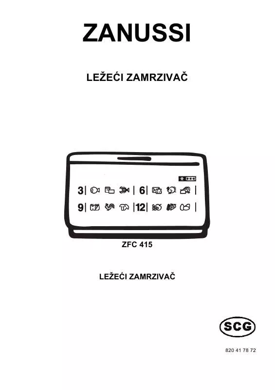 Mode d'emploi ZANUSSI ZFC415
