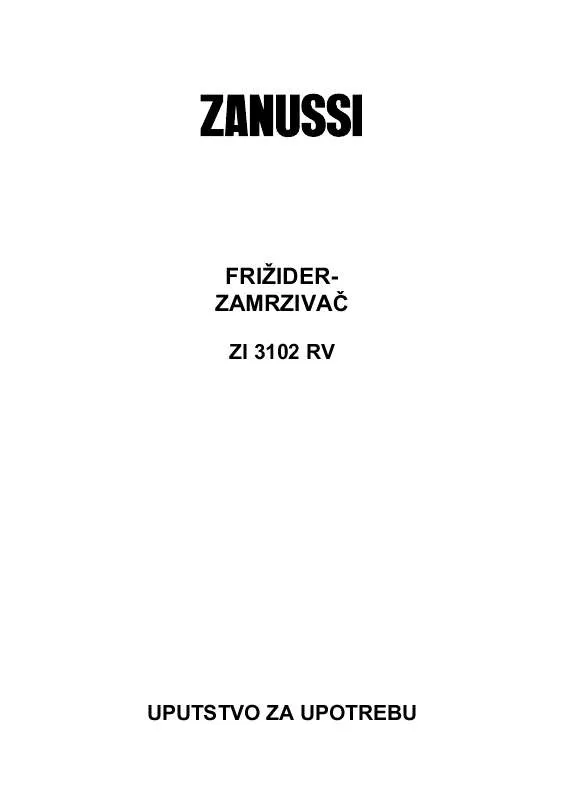Mode d'emploi ZANUSSI ZI3102RV
