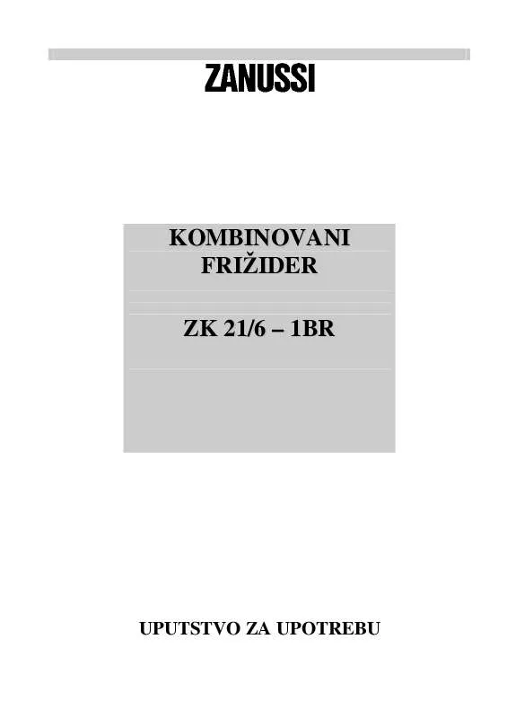 Mode d'emploi ZANUSSI ZK21/6-1BR