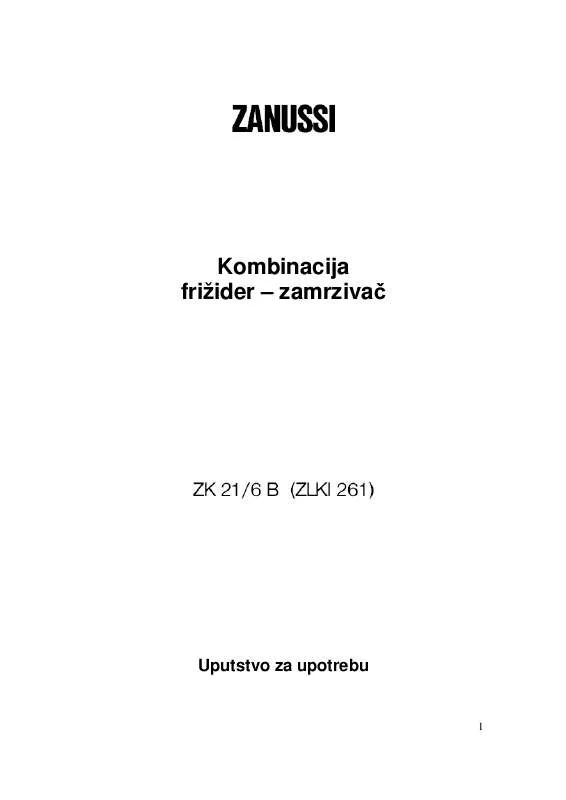 Mode d'emploi ZANUSSI ZK21/6B