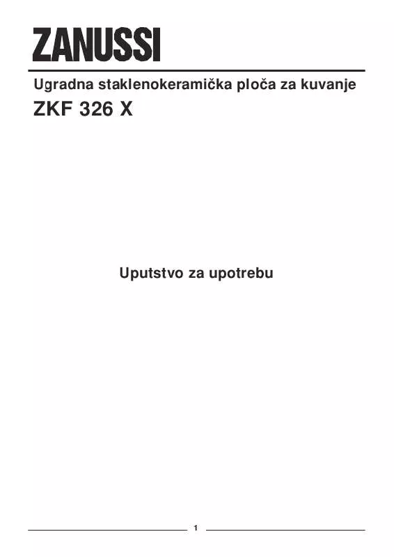Mode d'emploi ZANUSSI ZKF326X