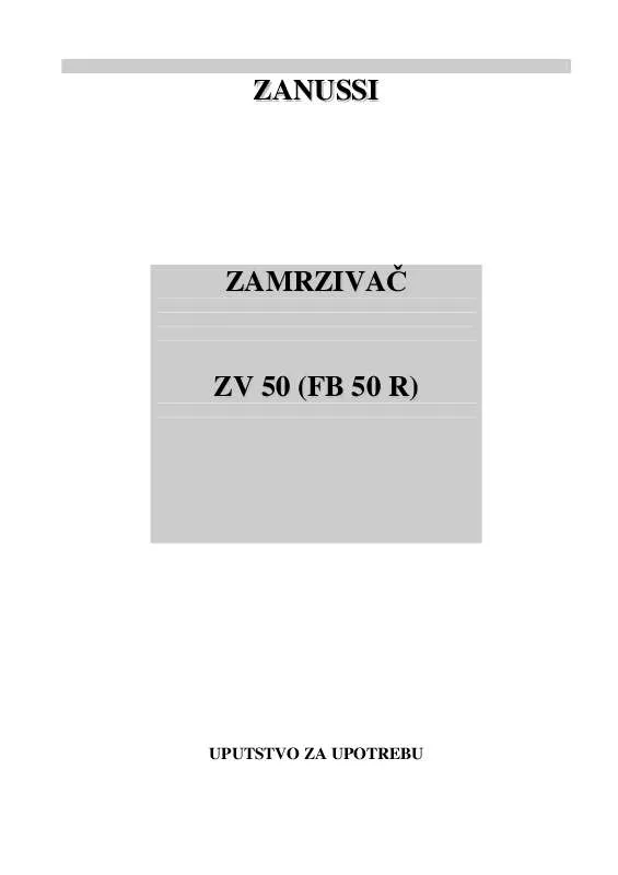 Mode d'emploi ZANUSSI ZV50