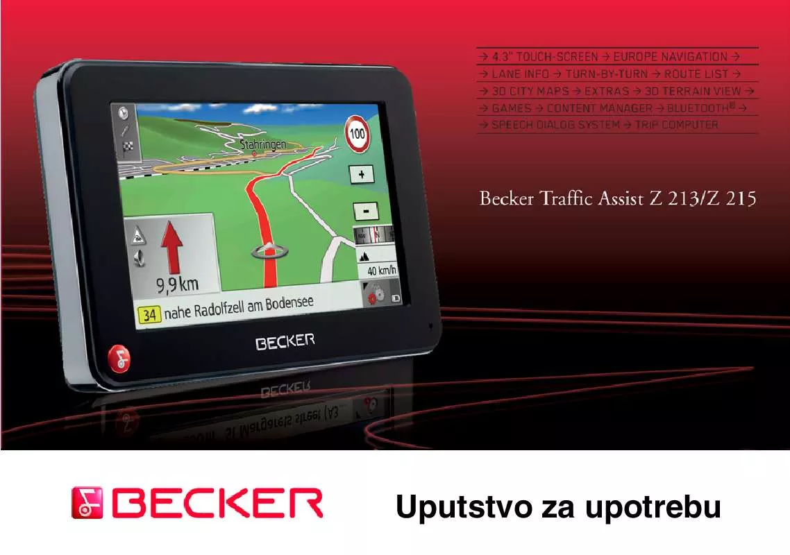 Mode d'emploi BECKER TRAFFIC ASSIST Z213