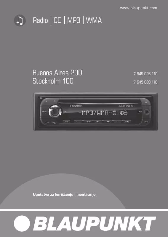 Mode d'emploi BLAUPUNKT BUENOS AIRES 200