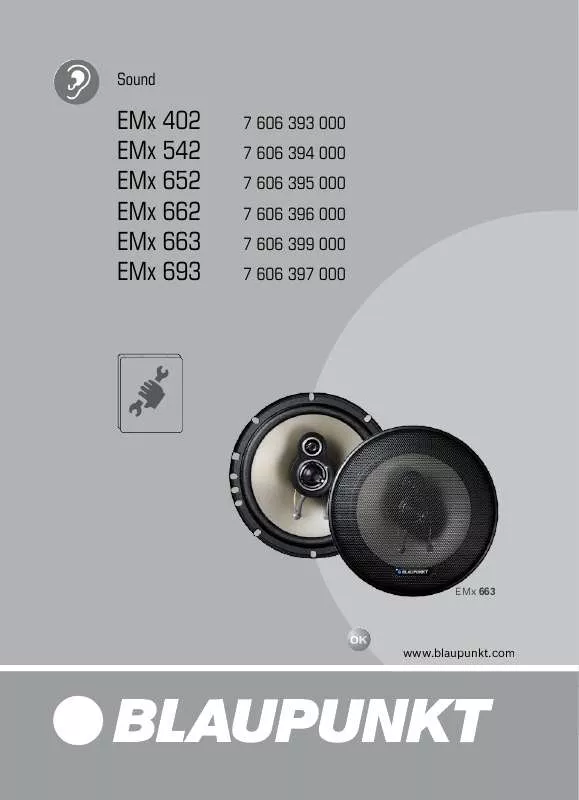 Mode d'emploi BLAUPUNKT EMX 663