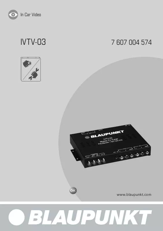 Mode d'emploi BLAUPUNKT IVTV-03 LF