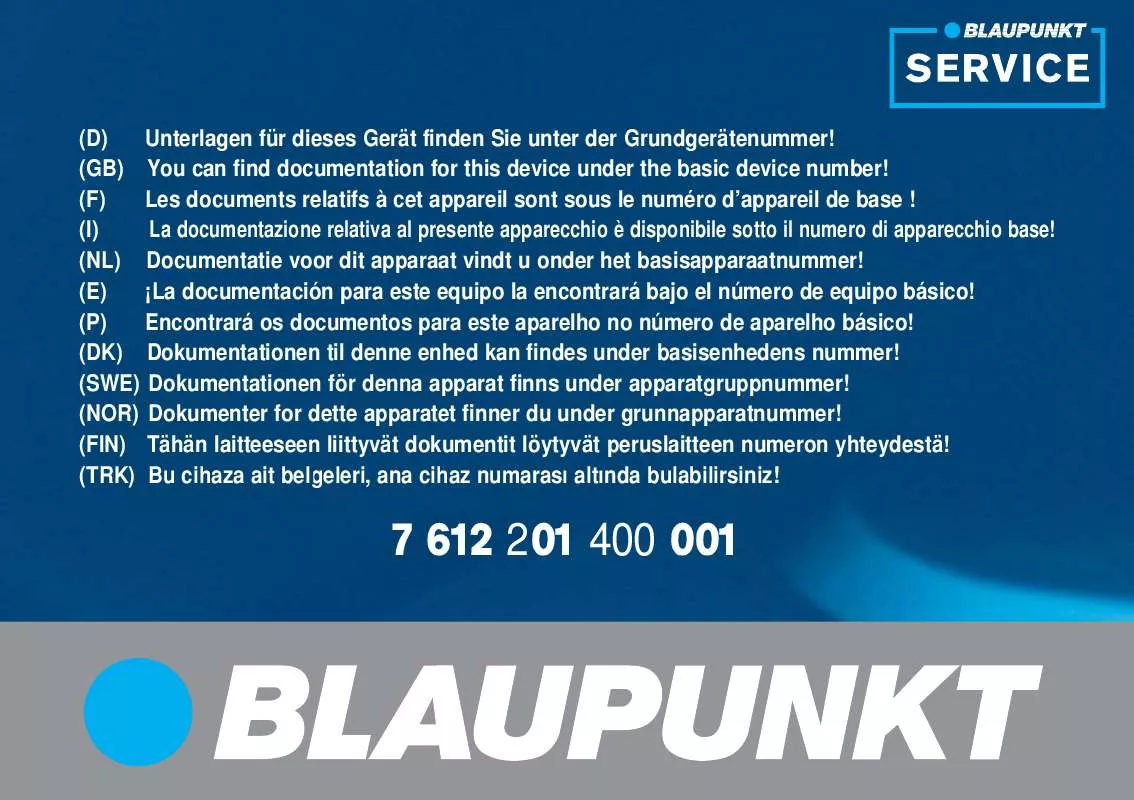 Mode d'emploi BLAUPUNKT LUCCA MP3 ALPEN