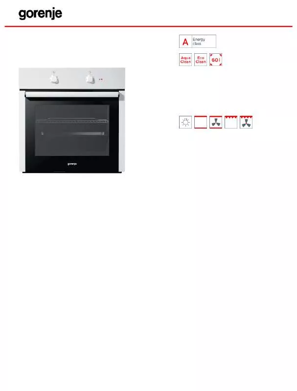 Mode d'emploi GORENJE BO5102AW