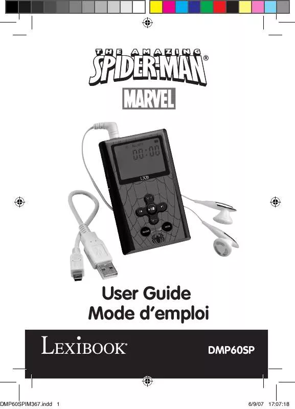 Mode d'emploi LEXIBOOK DMP60SP