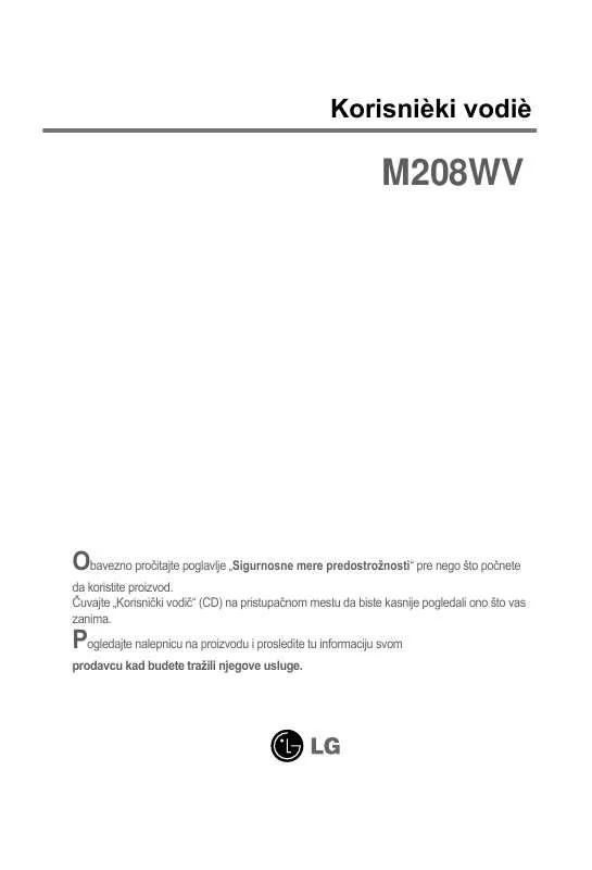 Mode d'emploi LG M208WV