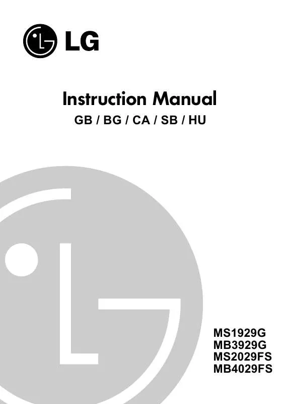 Mode d'emploi LG MS-1929-G