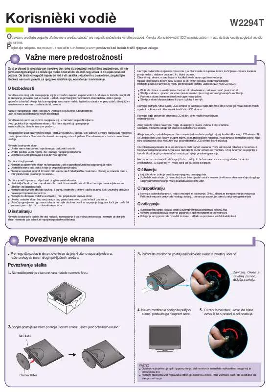 Mode d'emploi LG W2294T