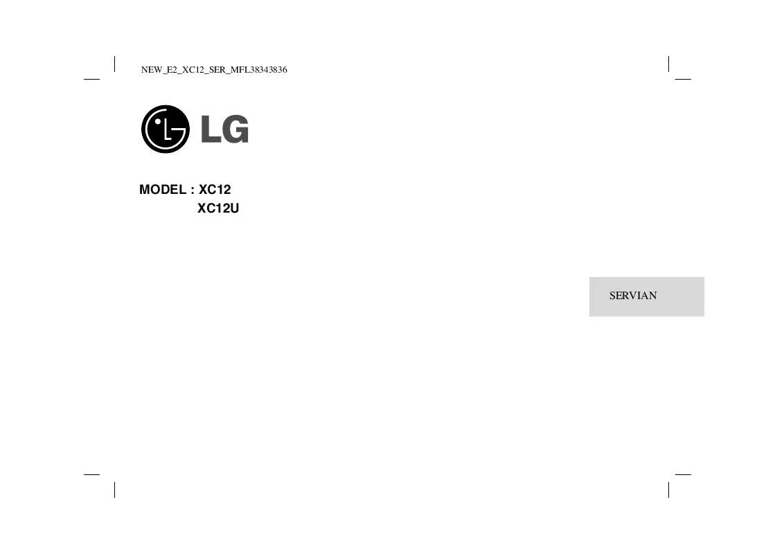 Mode d'emploi LG XC-12U