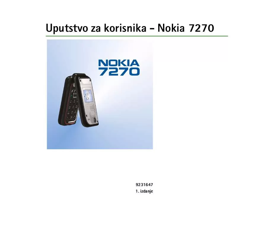 Mode d'emploi NOKIA 7270