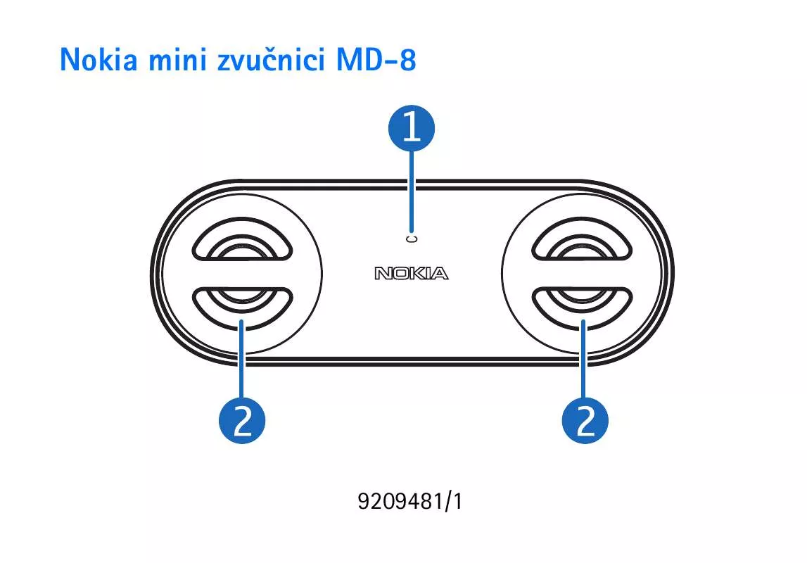 Mode d'emploi NOKIA MD-8