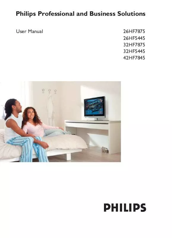 Mode d'emploi PHILIPS 26HF7875