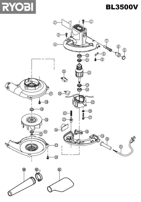 Mode d'emploi RYOBI BL3500V