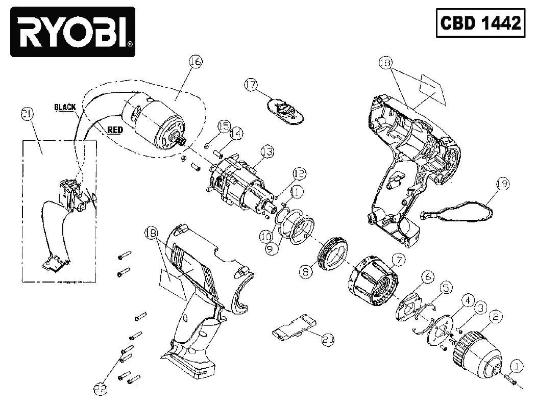 Mode d'emploi RYOBI CBD 1442