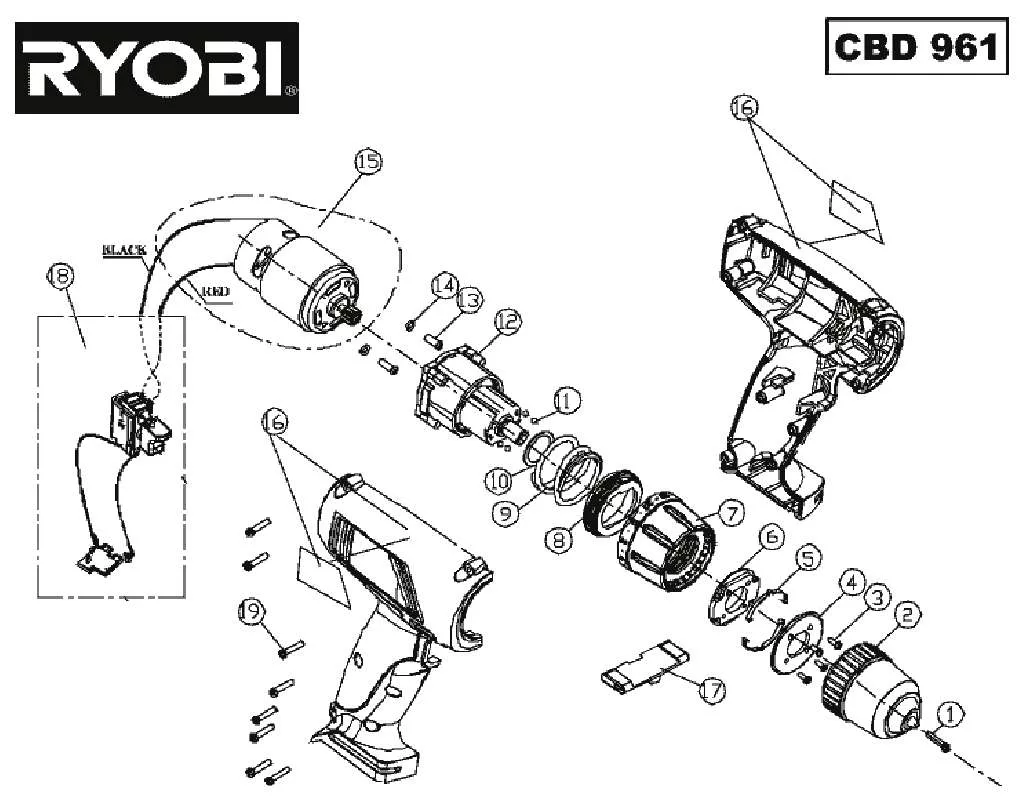 Mode d'emploi RYOBI CBD 961