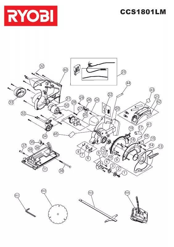 Mode d'emploi RYOBI CCS1801LM