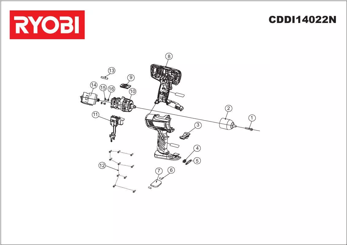 Mode d'emploi RYOBI CDDI14022N