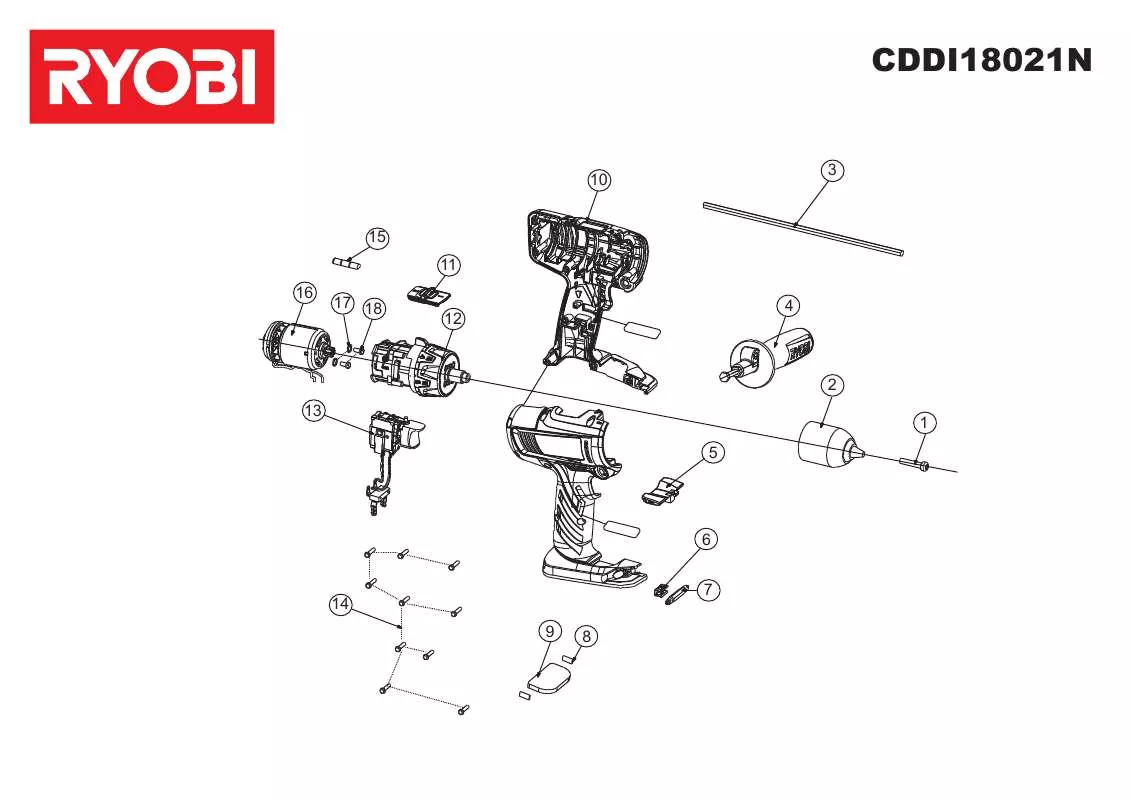 Mode d'emploi RYOBI CDDI18021N