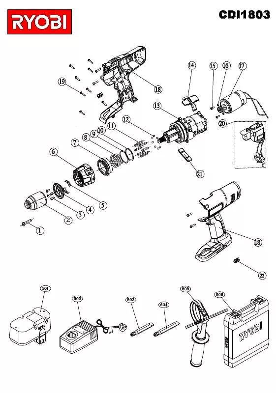 Mode d'emploi RYOBI CDI1803