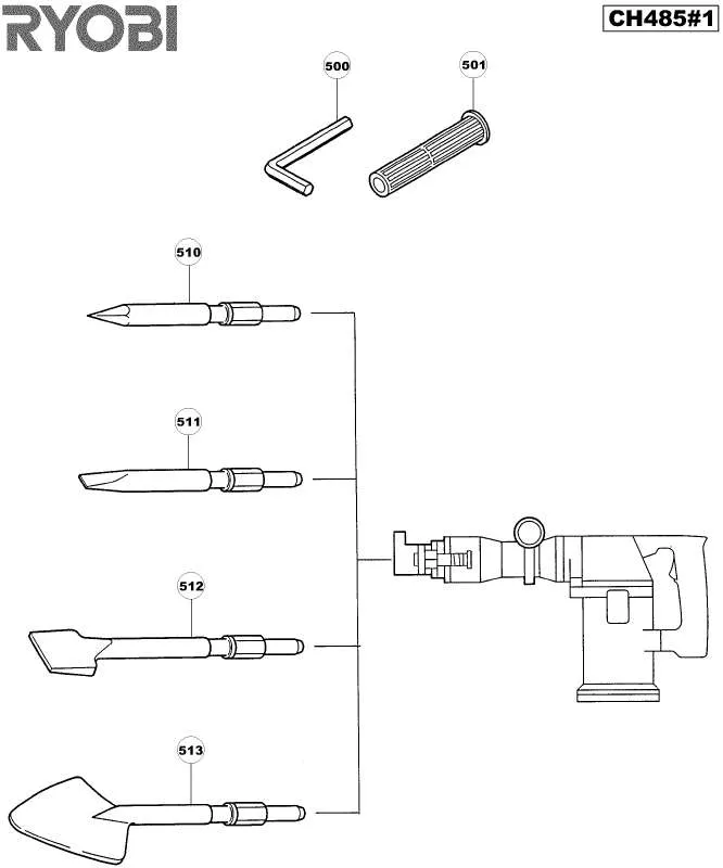 Mode d'emploi RYOBI CH485-1