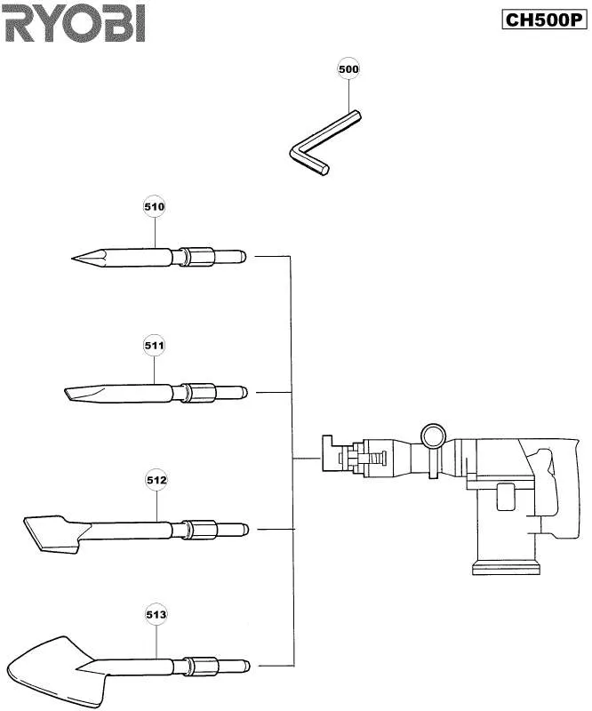 Mode d'emploi RYOBI CH500P