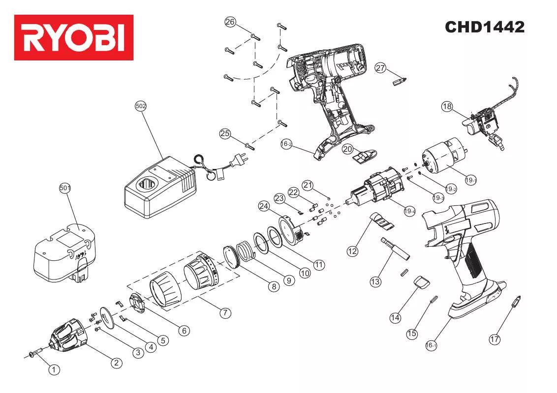 Mode d'emploi RYOBI CHD1442