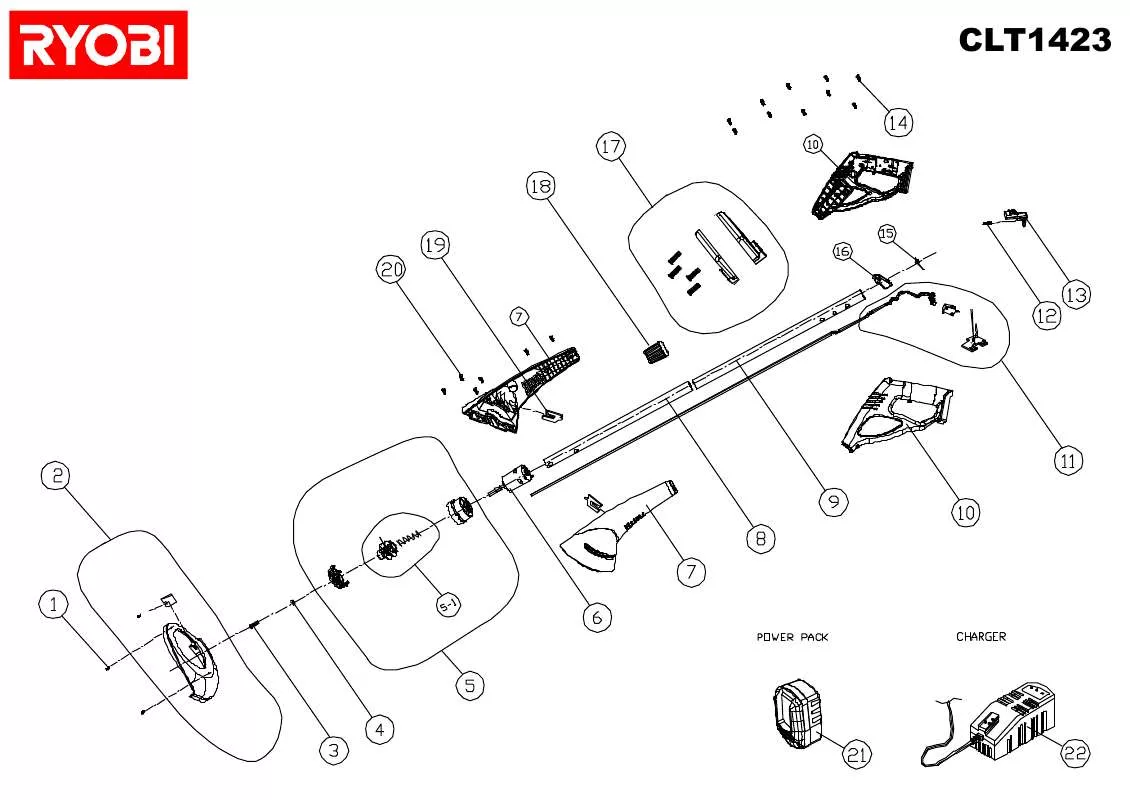 Mode d'emploi RYOBI CLT1423