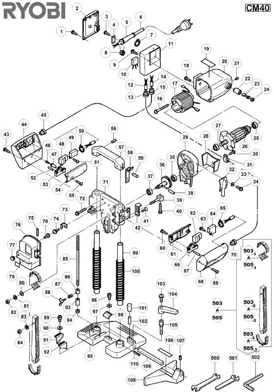 Mode d'emploi RYOBI CM40