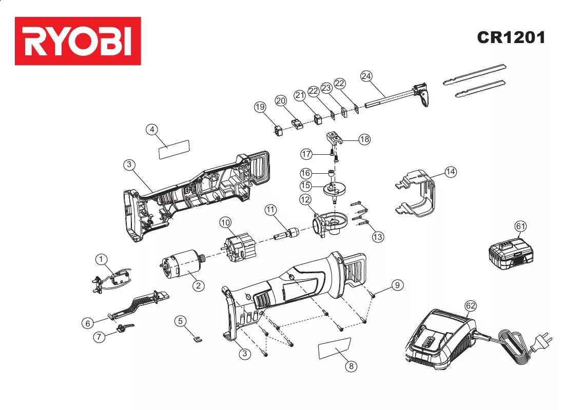 Mode d'emploi RYOBI CR1201