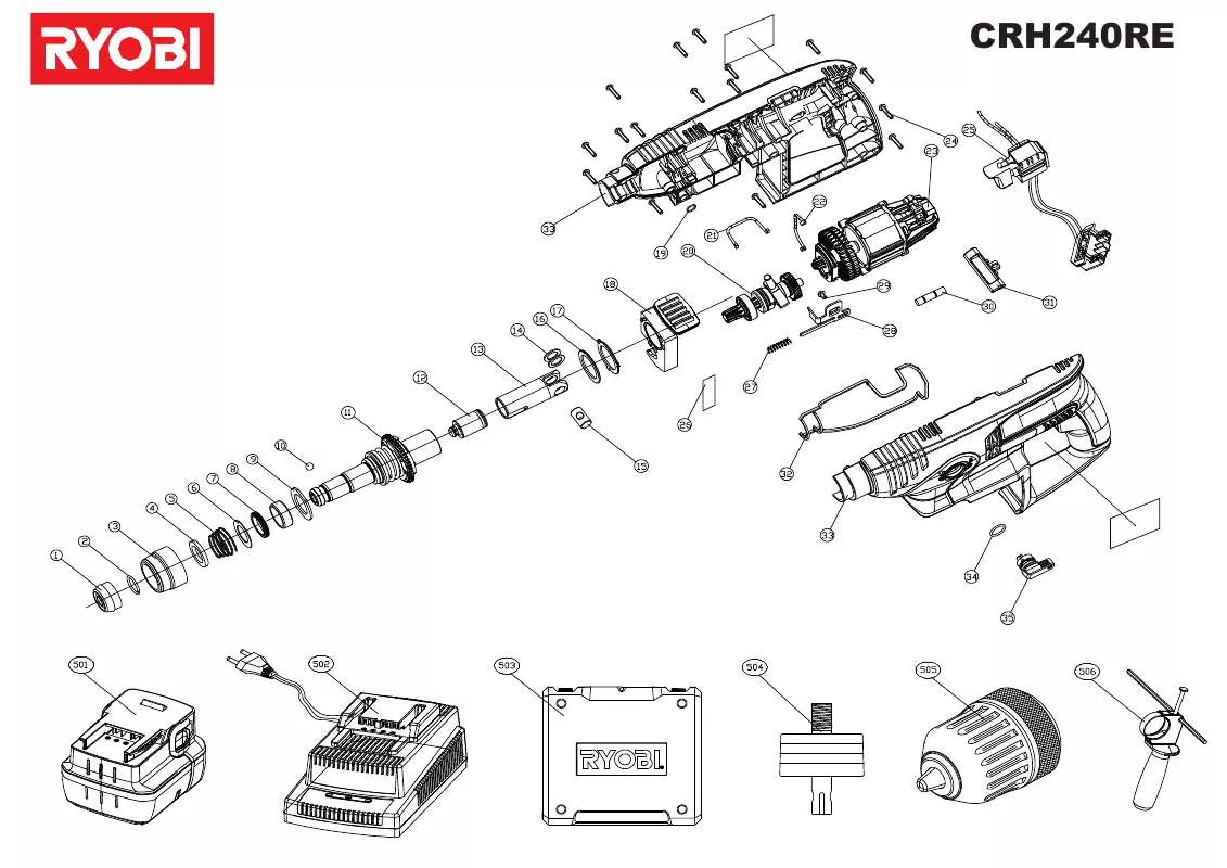 Mode d'emploi RYOBI CRH240RE