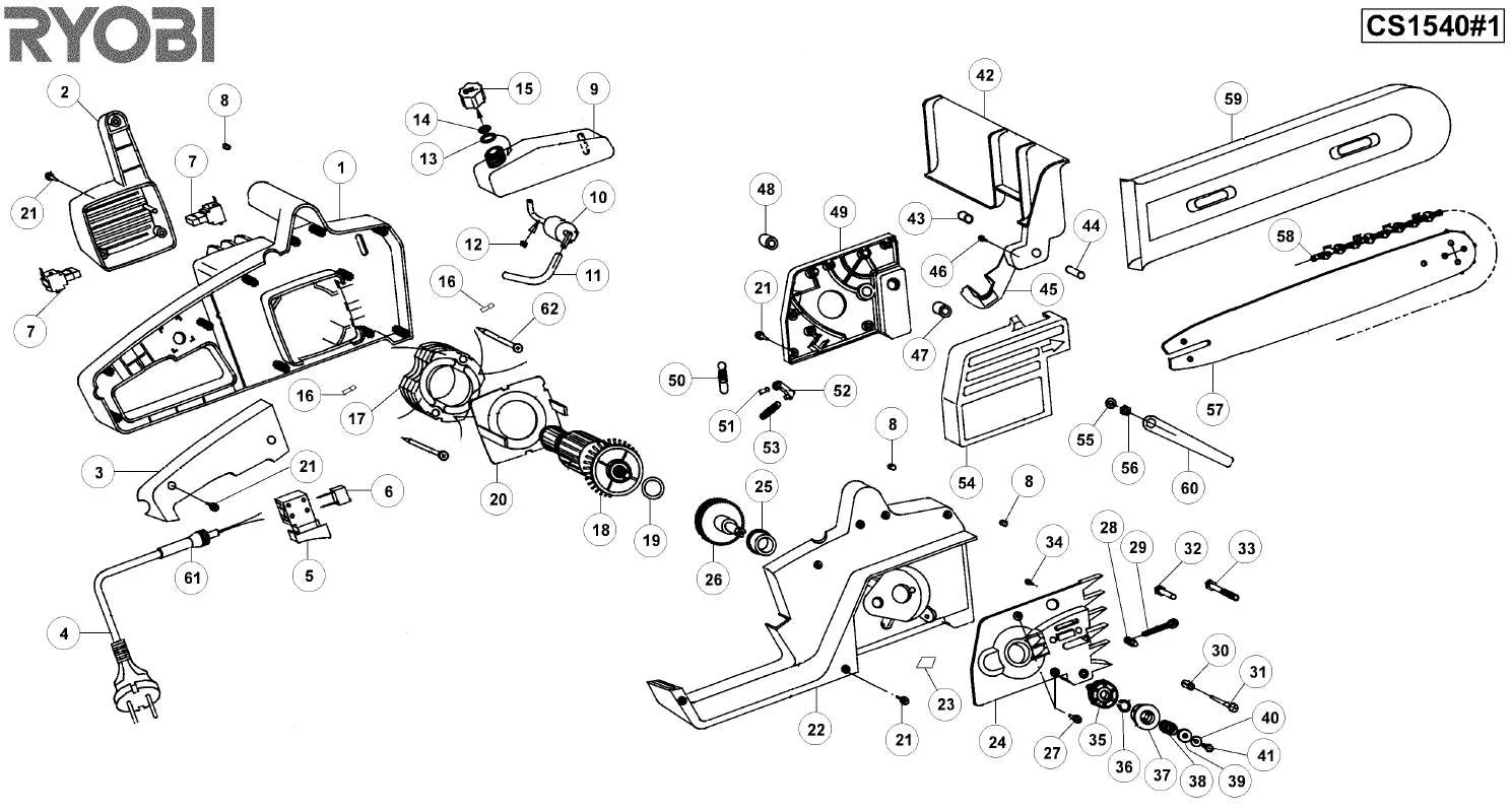 Mode d'emploi RYOBI CS1540-1