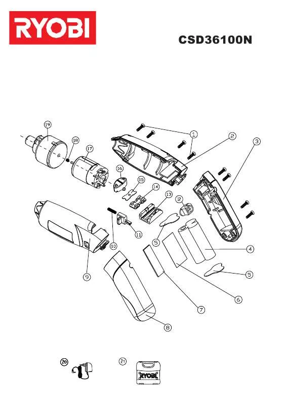 Mode d'emploi RYOBI CSD36100N