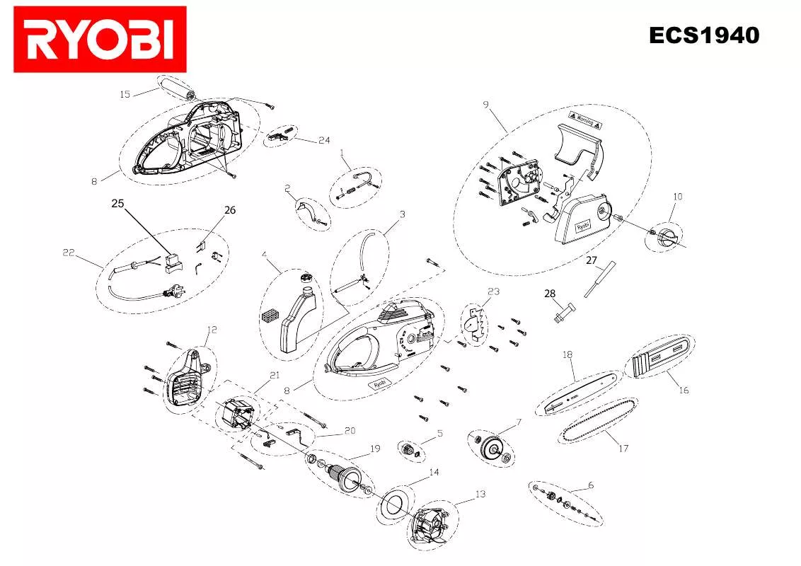 Mode d'emploi RYOBI ECS1940